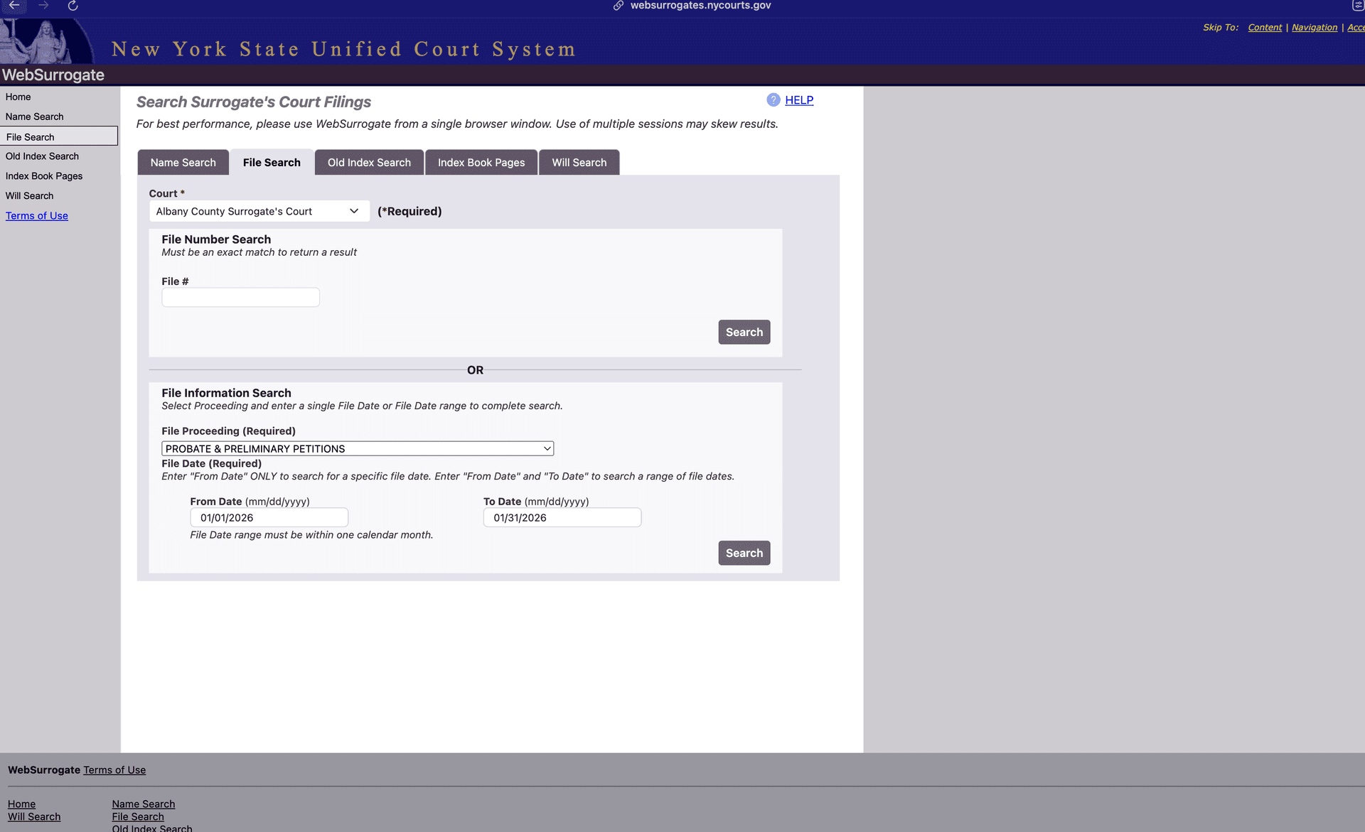 New York Surrogate Court Scraper screenshot 1